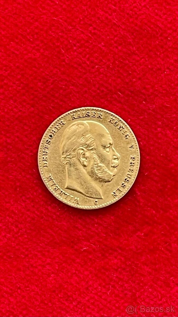 Zlatá 10 Marka 1877 C – Prusko