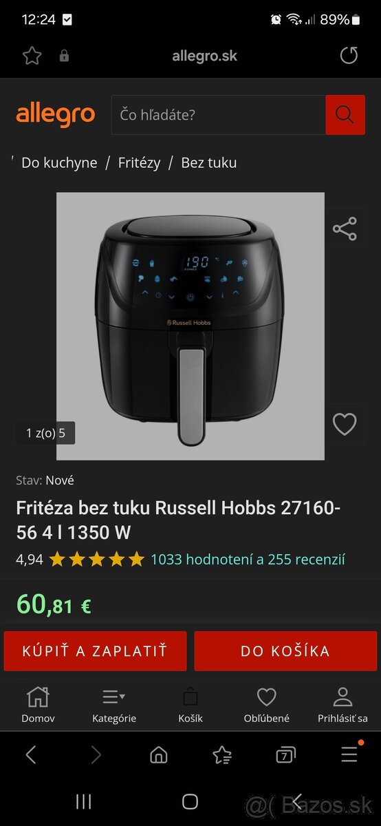 Teplovzdušná friteza