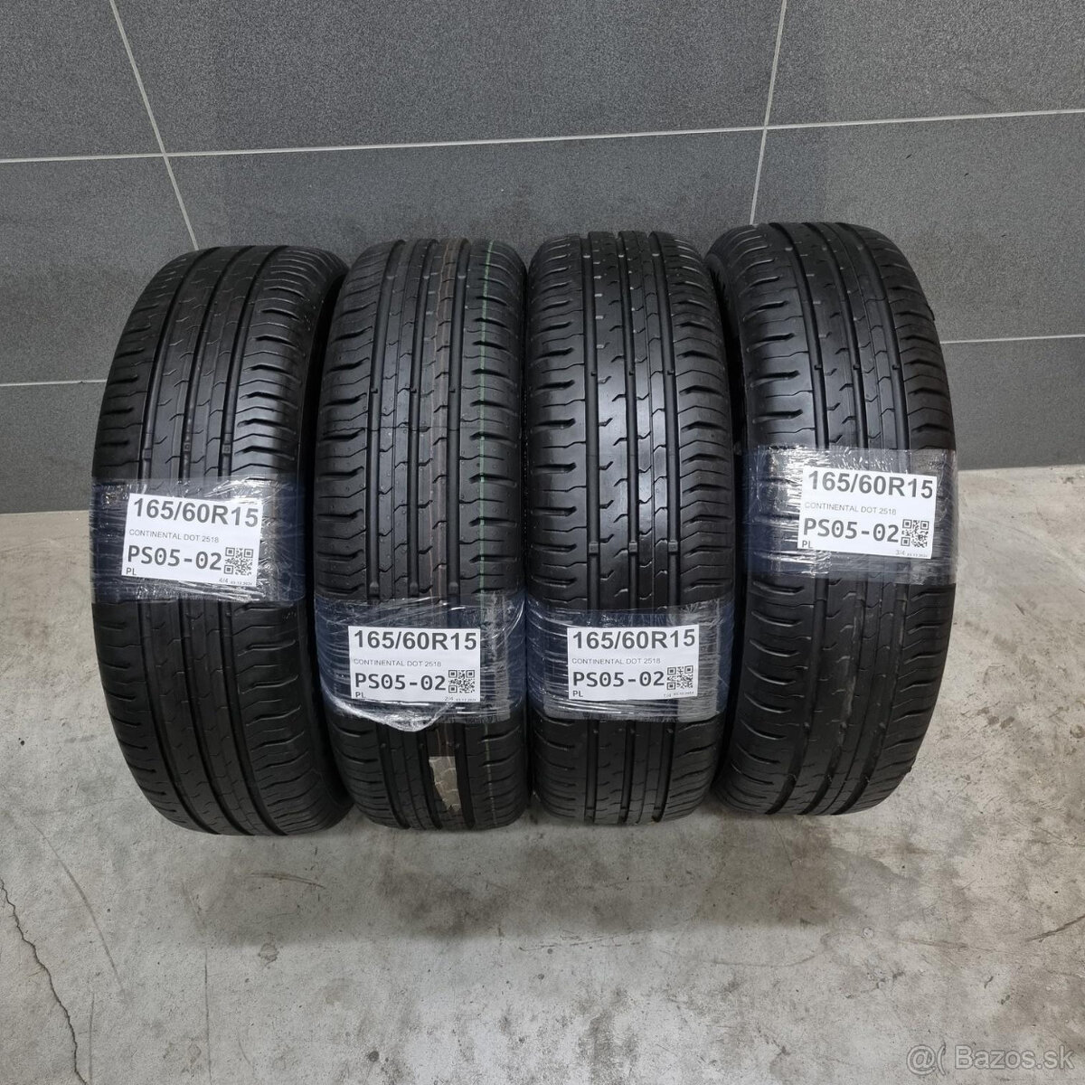 Letné pneumatiky 165/60 R15 CONTINENTAL DOT2518