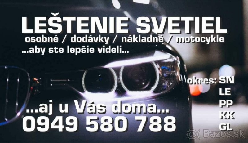 Leštenie renovácia svetiel