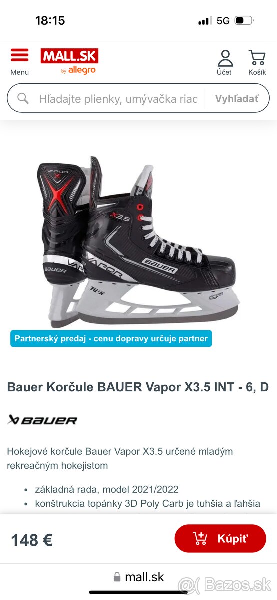 Bauer Vapor x3,5