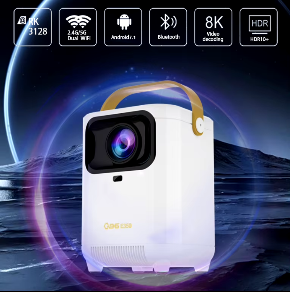 Projektor E350 4K HD Projector Android 7.1 Dual Band 5G 120A