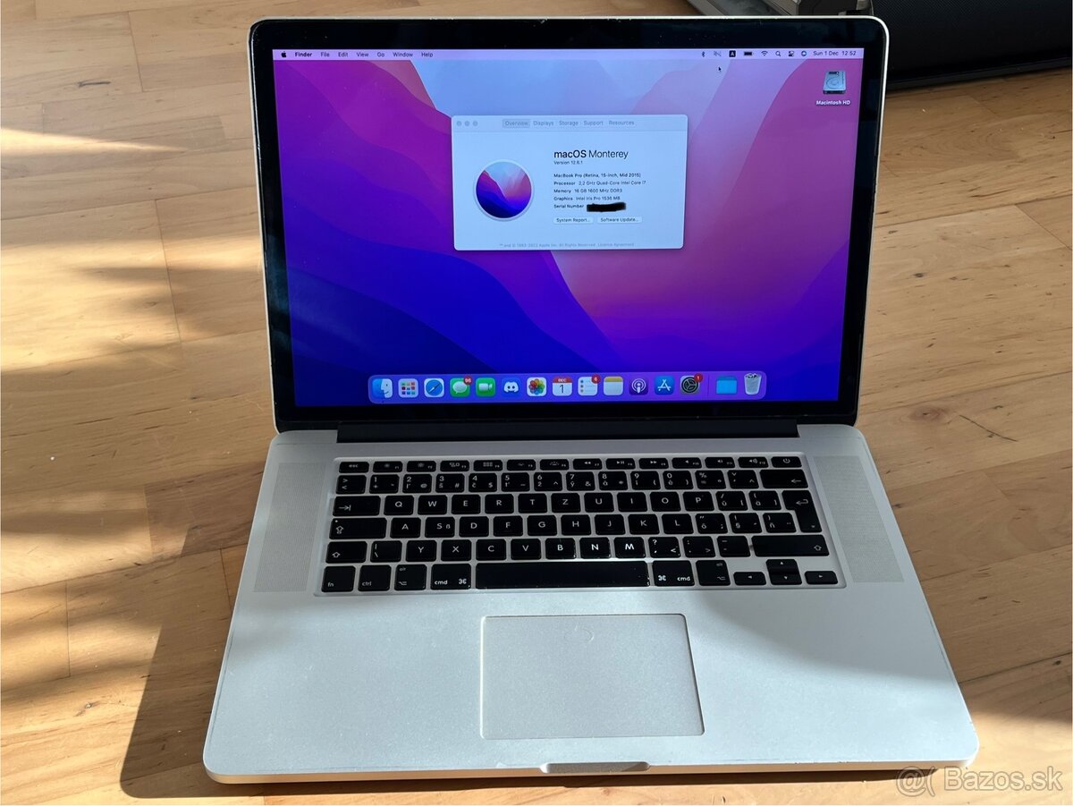 Macbook Pro 15-inch Mid 2015 retina i7 2,2Ghz 16GB