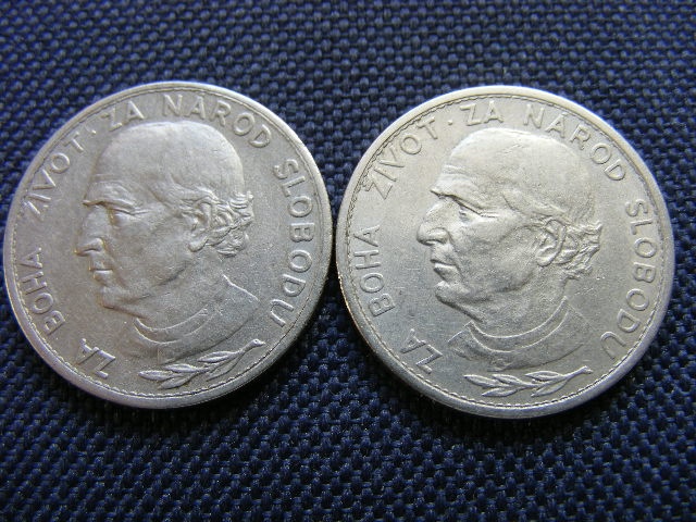 5 koruny 1939, obe varianty