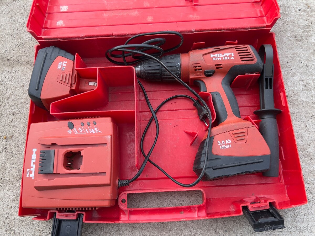 Hilti SFH 181-A vŕtací skrutkovač s príklepom, 2x 3,0 Ah