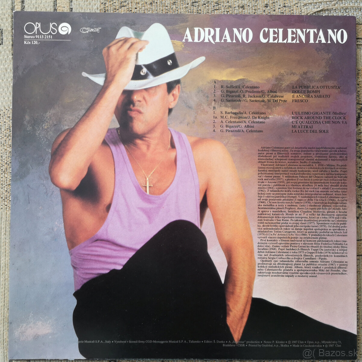 Predám novú LP Adriano Celentano OPUS 1987