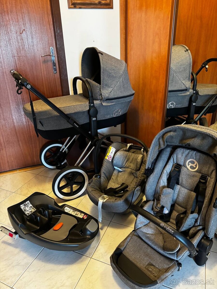 3-kombinaciu Cybex Priam platinum Manhattan grey 2018