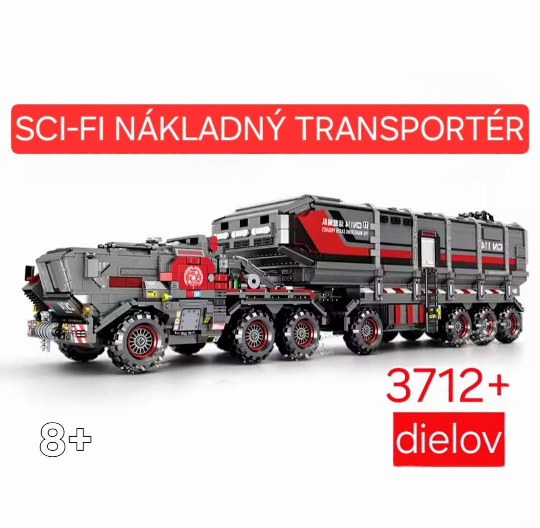 Nová stavebnica sci-fi nákladného transportéra (3712 dielov)