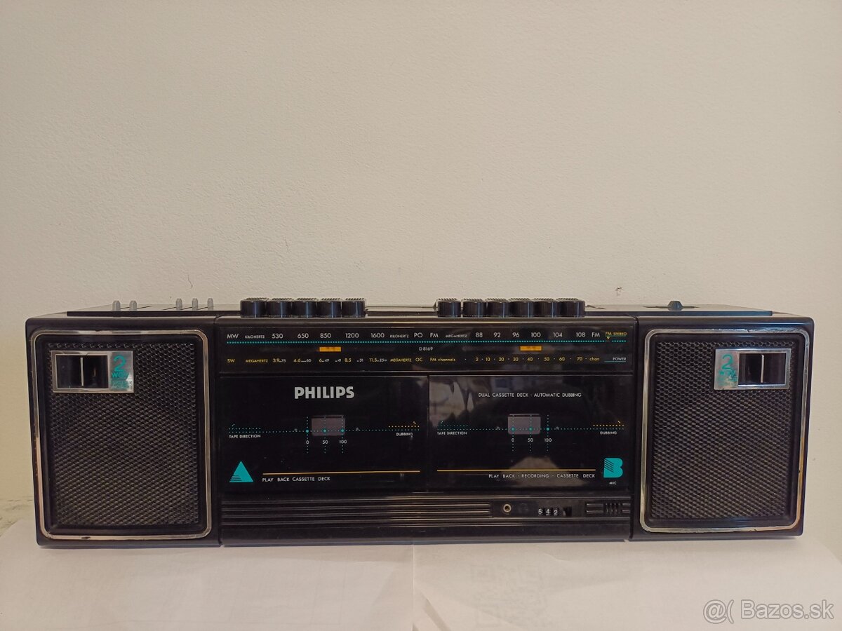 Philips radiomagnetofon retro 2 kazeťák