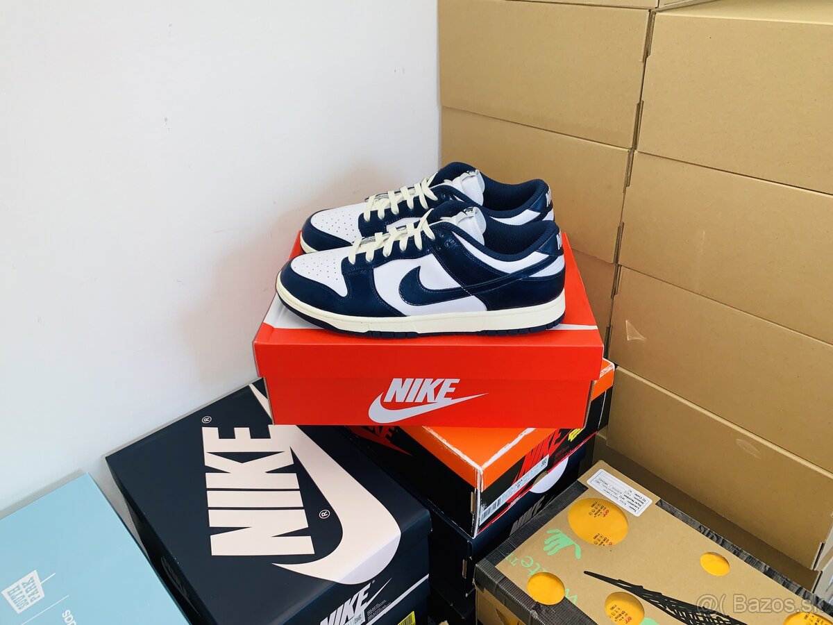 Nike Dunk Low Premium Vintage Navy, tenisky,boty