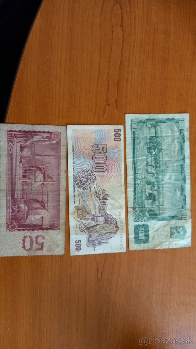 500kcs,100korun,50korun z 1964