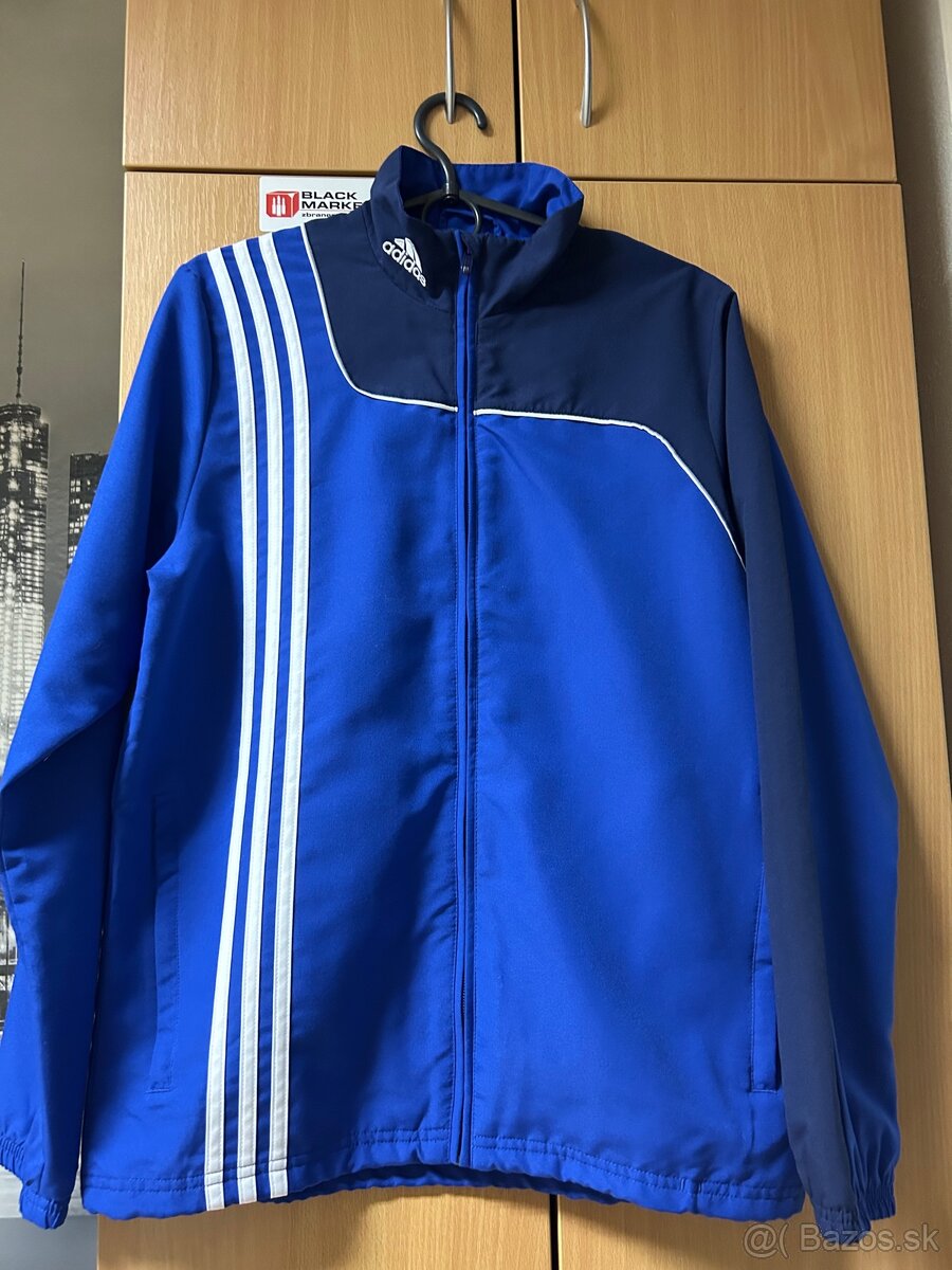 Adidas Men's Blue and Black Jacket