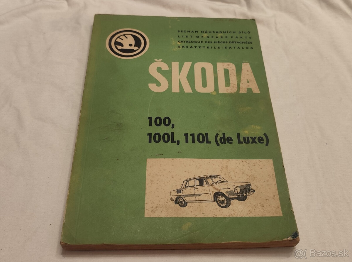 ŠKODA 100 - 100L - 110L - seznam náhradních dílů Š100 Š110