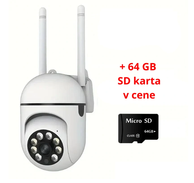 (IHNEĎ) WIFI Bezpečnostná Kamera + 64gb SD karta