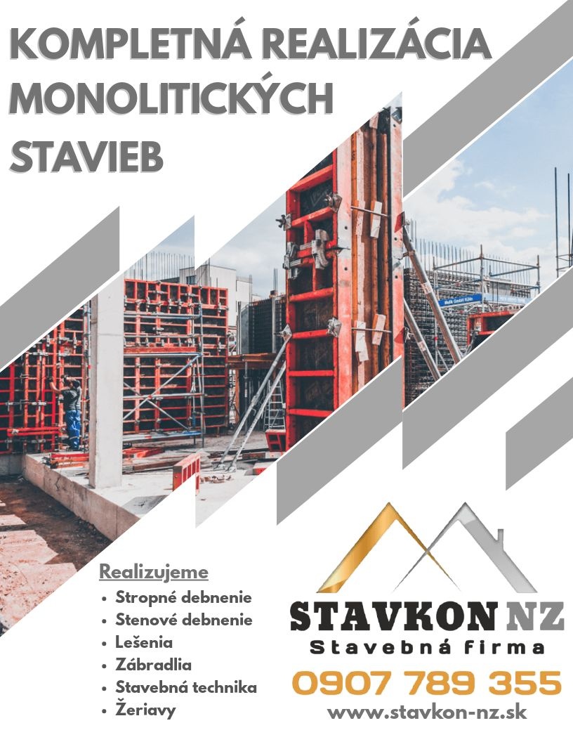 STAVKON NZ -> Váš partner pre monolitické stavby