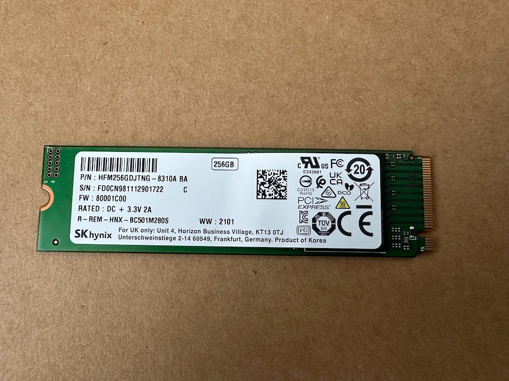 Disk SSD NVME M.2 256GB SKhynix