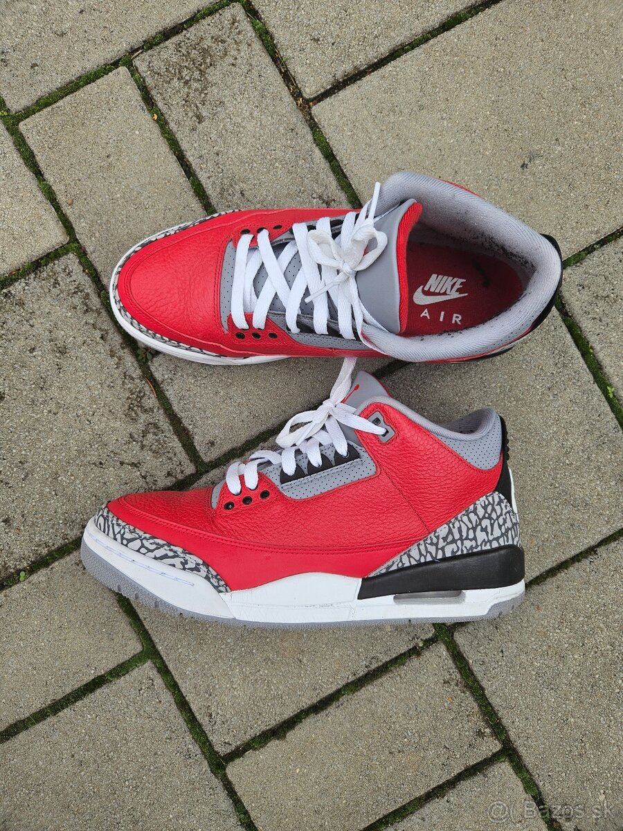 Jordan 3 red cement- original