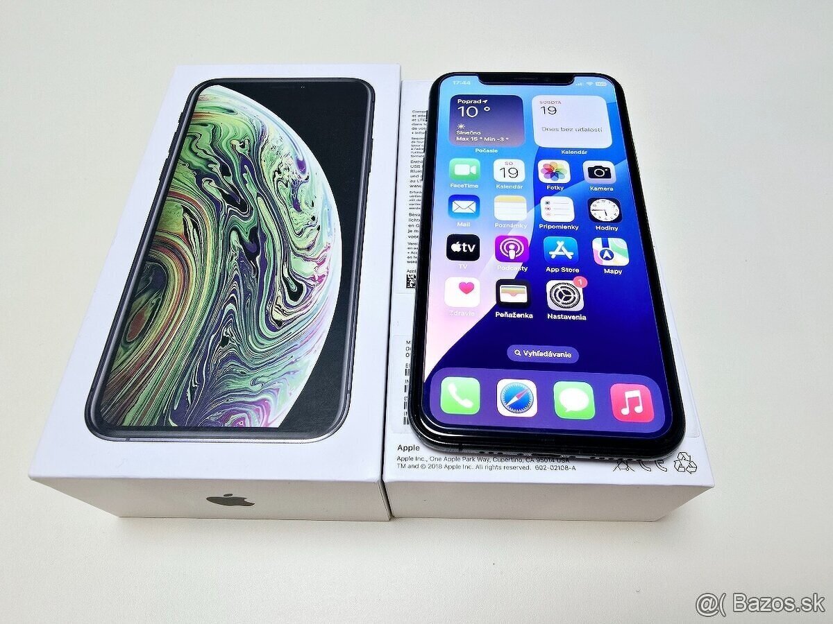 APPLE IPHONE XS 64GB TOP STAV,Baterka 100% TOP STAV