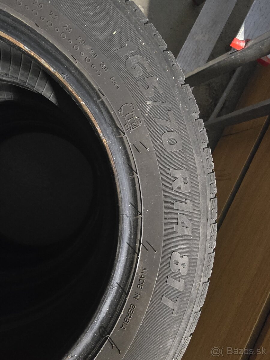 Predám letné pneumatiky 165/70 R14 81T