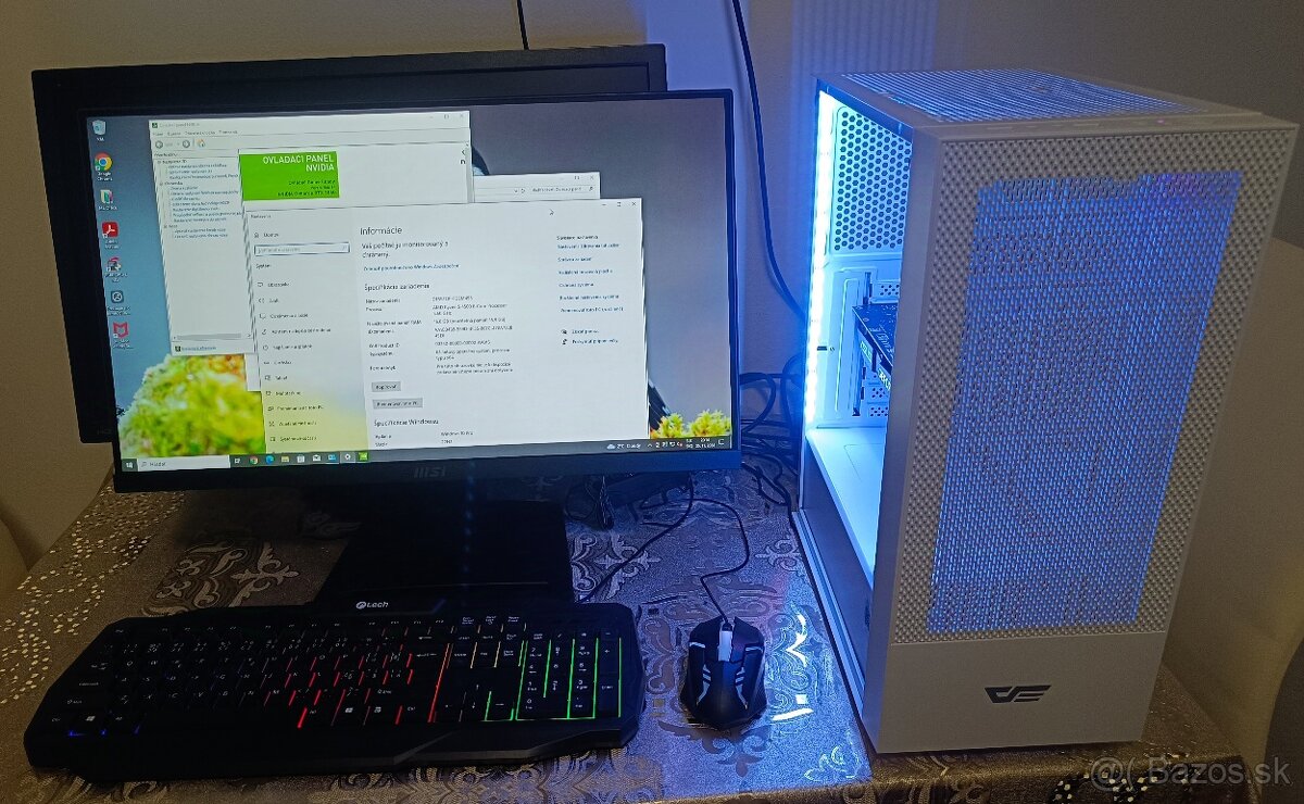 Nové herné PC Ryzen 12x4GHz, 16GB RAM, SSD, RTX3050, Win10