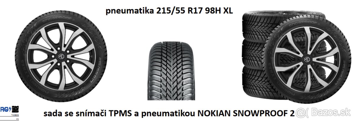 NOVÉ, ZIMNÝ komplet 215/55/R17 MG ZS HEV