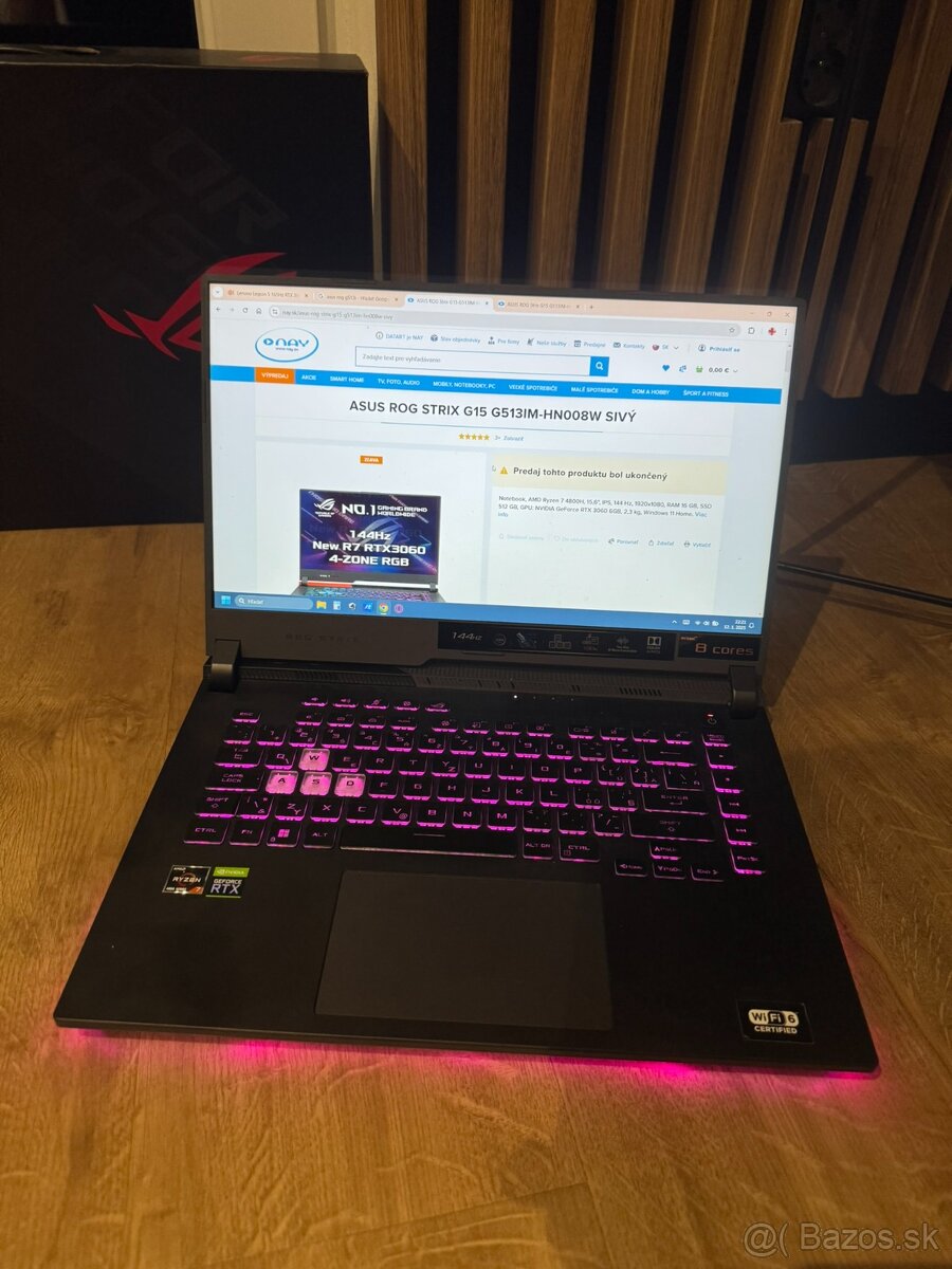 ✅Herný notebook ASUS ROG Strix G15 - Ryzen 7 a RTX 3060 ✅