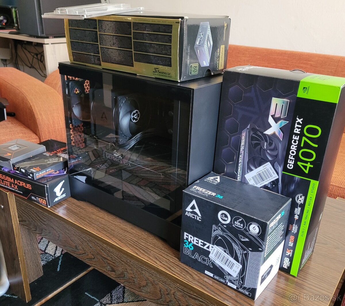 Herný pc ryzen 7700x, rtx 4070, 32ram,