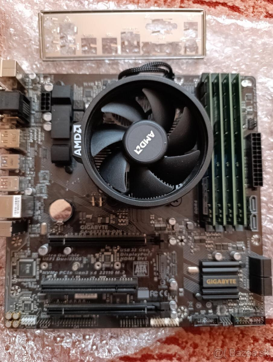 GIGABYTE AB350M-D3H + RYZEN 5 1600AF + 16GB RAM DDR4 2400