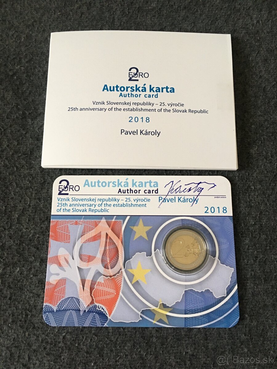 2 euro Slovensko - Autorská Karta - 25 rokov SR