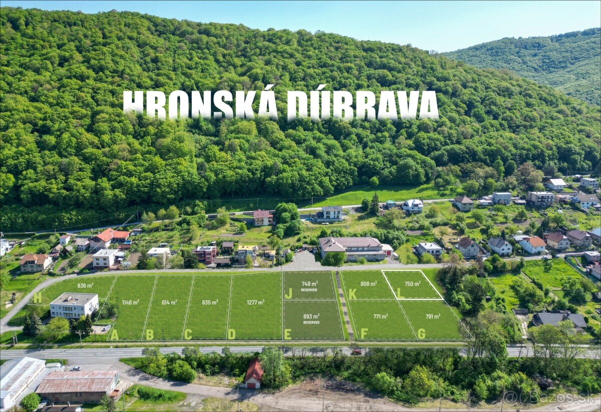 Na predaj pekný slnečný pozemok / 750 m2/ Hronská Dúbrava