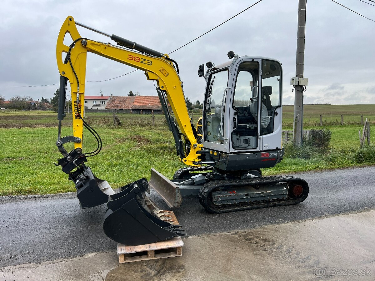 Bagr Wacker Neuson 38Z3 vds, hyd.svahovka+podkopy, 4,5t