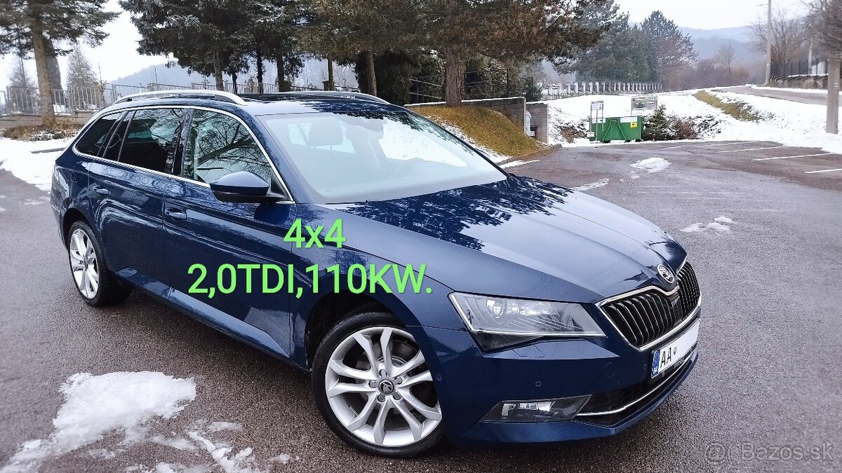 Škoda Superb combi 3 sportline 2,0tdi,, 4X4.