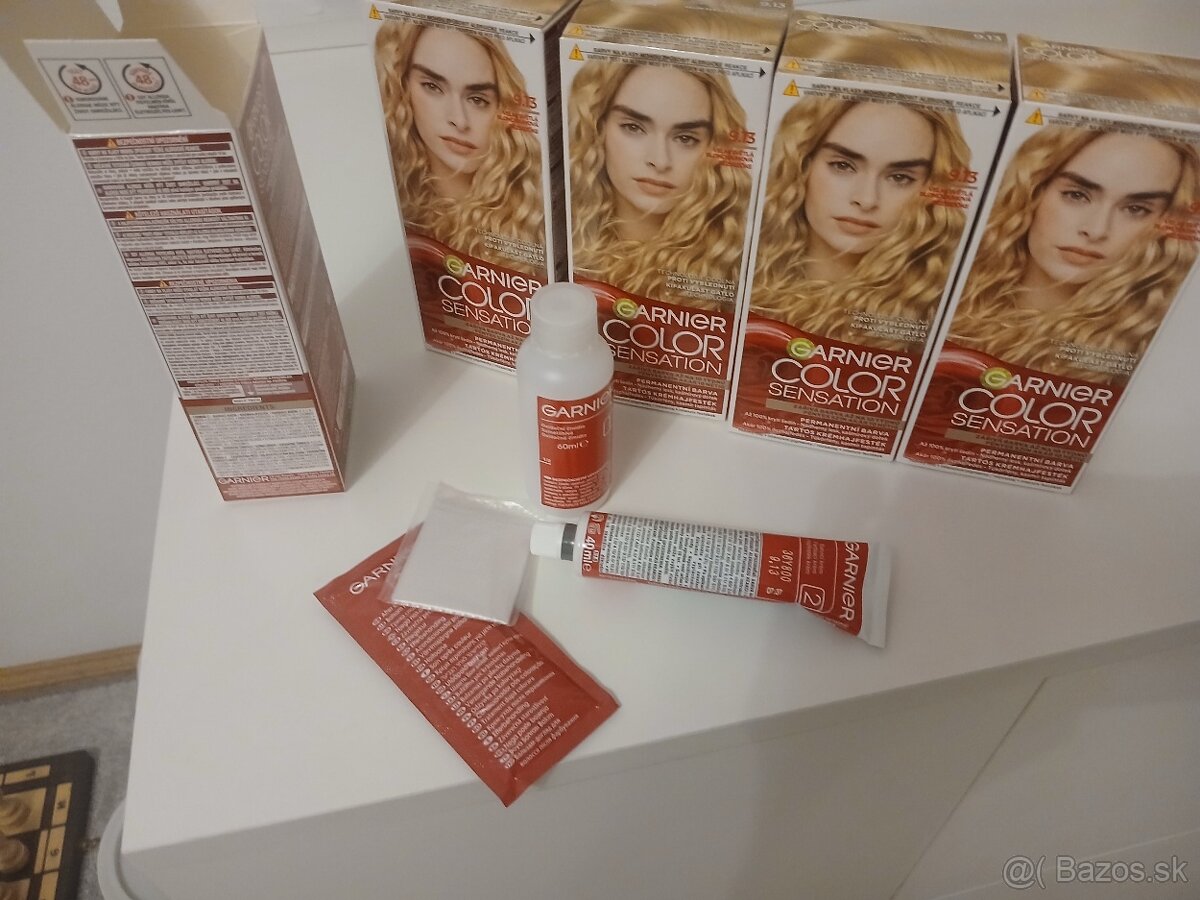 5x nova farba na vlasy garnier 9.13 velmi svetla blond duha