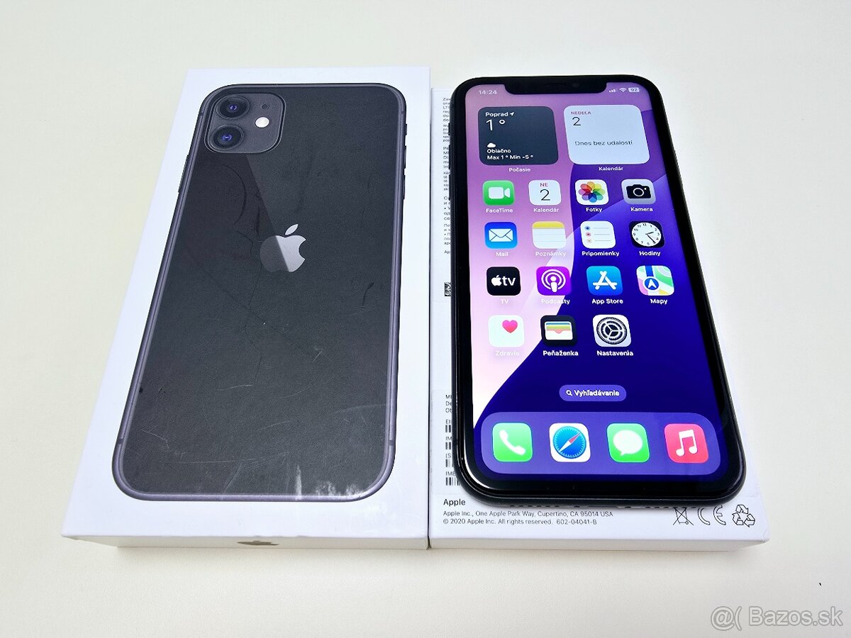 Apple iPhone 11 64GB Black ,Nová Batéria 100% TOP STAV