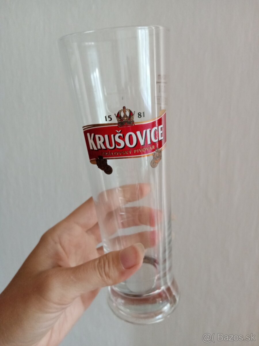 Poháre na pivo - 6 ks Krušovice