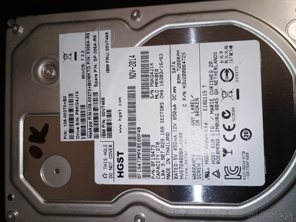 3,5 palcove HDD disky 2T