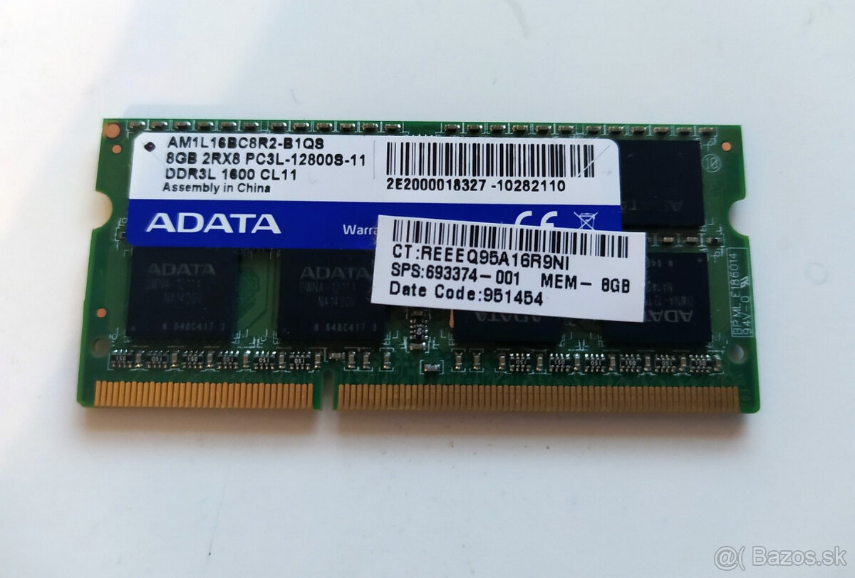 SODIMM DDR3L 8GB 1600MHz ADATA