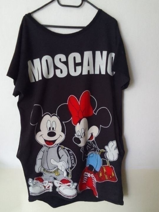 MOSCHANO dámsky dlhý top alebo šaty s Mickey vel. XL až XXL