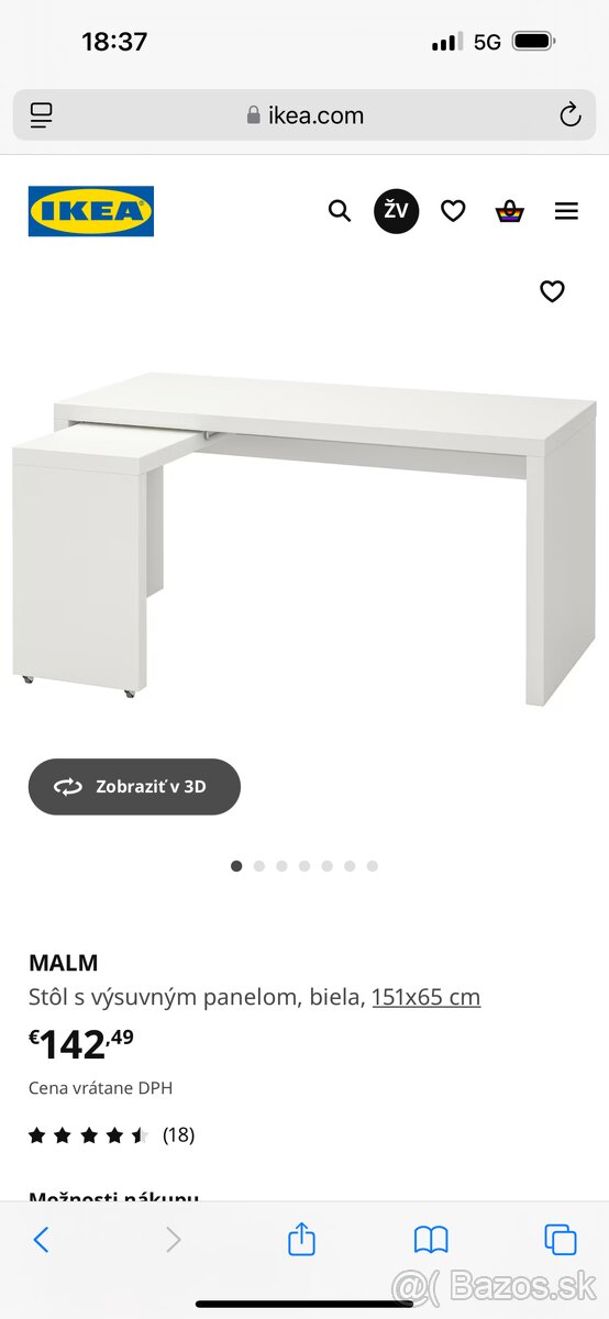 Kancelarsky stol - IKEA MALM