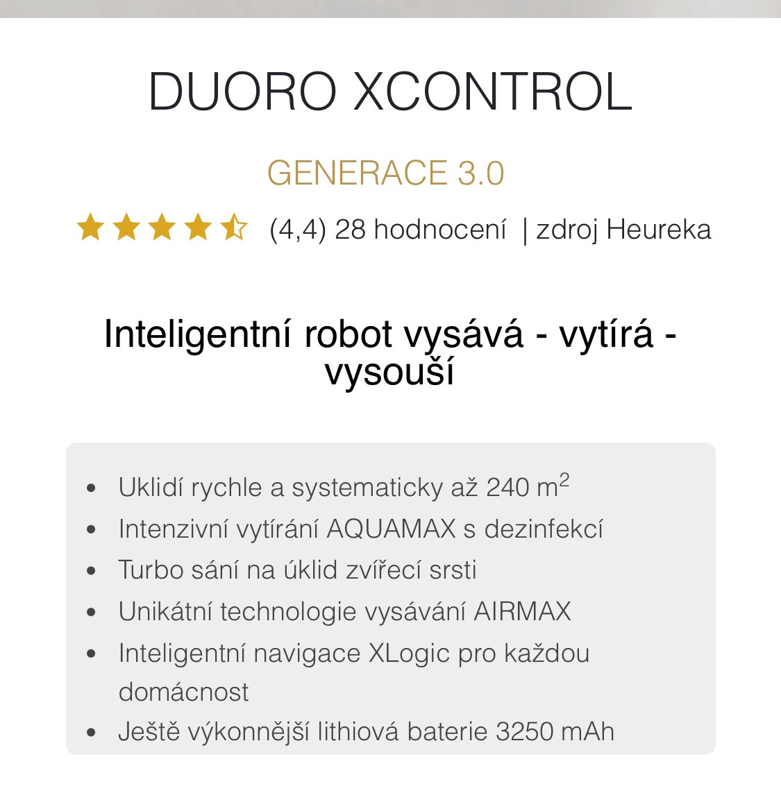 Vysávač RobZone DUORO XCONTROL