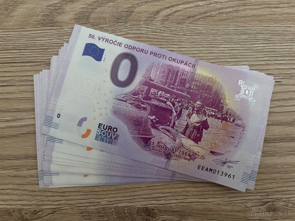 Euro Souvenir 0€ edícia 50. výročie Odporu proti okupácii