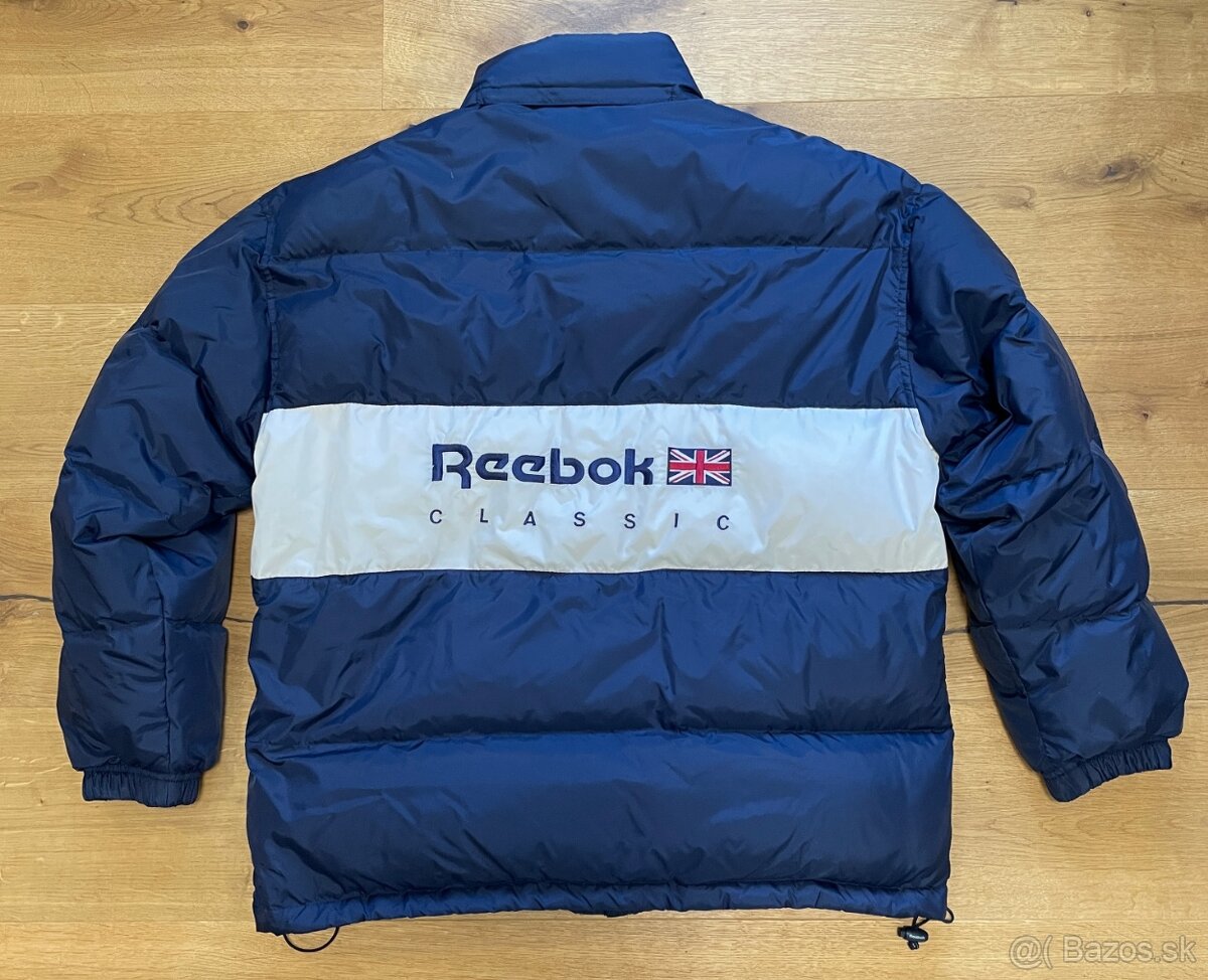 vintage retro puffer jacket páperová bunda Reebok Classic