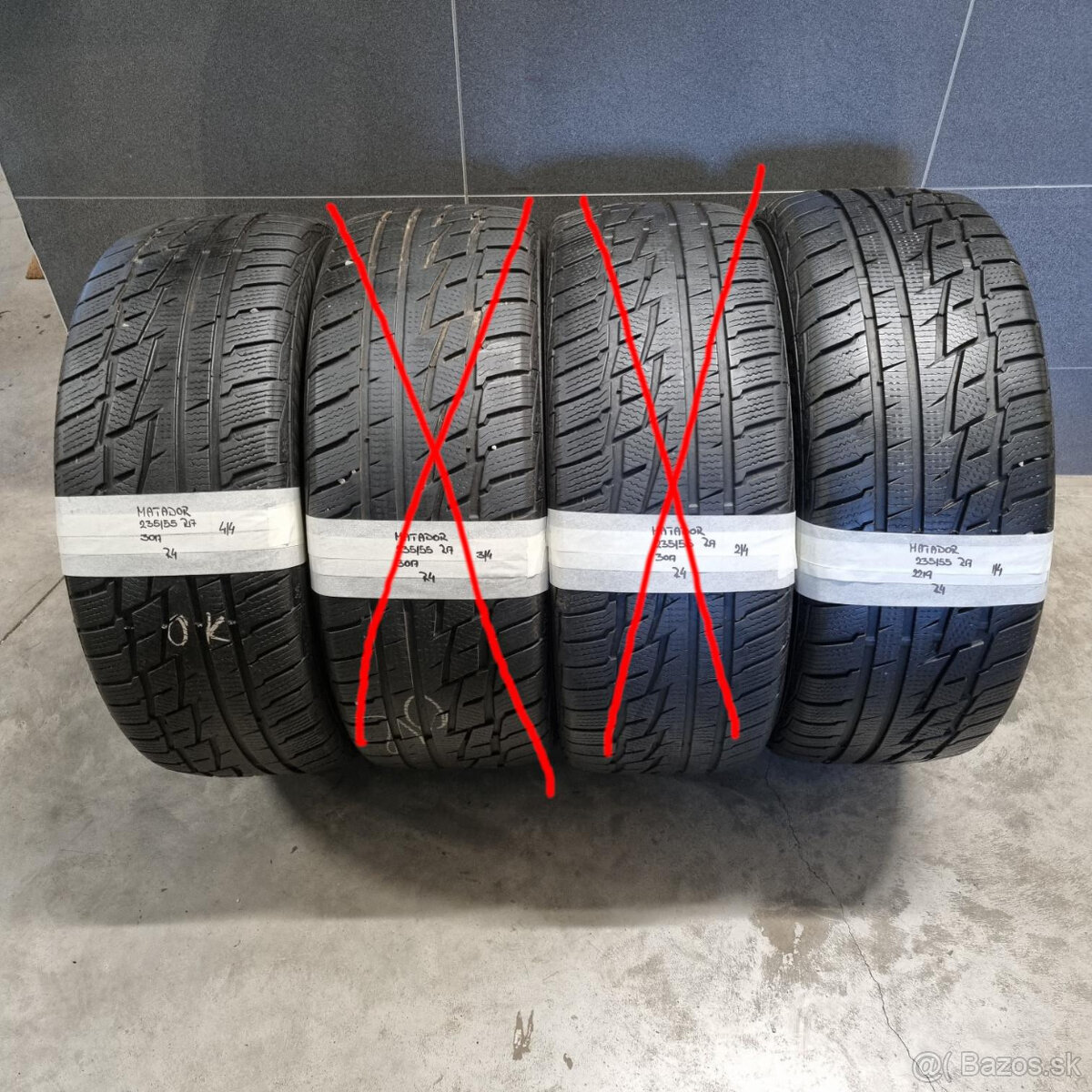 2 kusy zimné pneumatiky 235/55 R17 MATADOR DOT2219