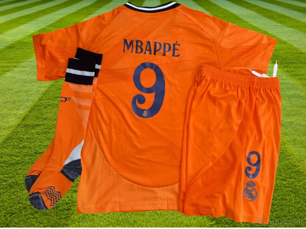 dres REAL MADRID CF Mbappé 24/25 orange 115-125cm