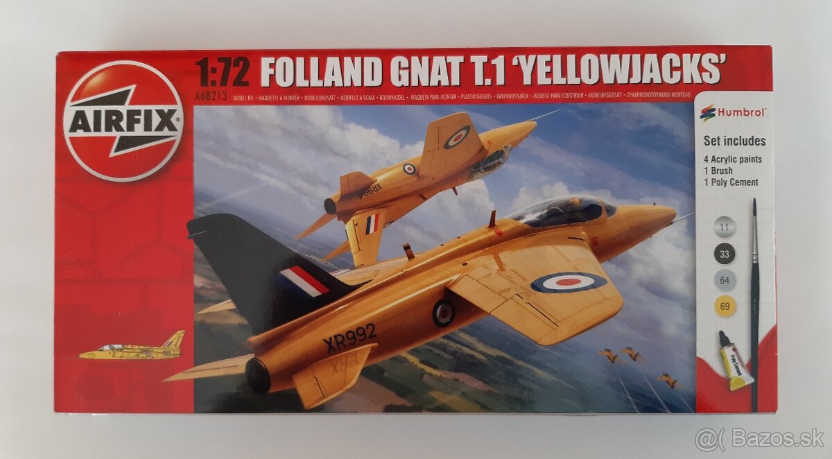 AIRFIX - Plastikovy model FOLLAND GNAT T.1 YELLOWJACKS