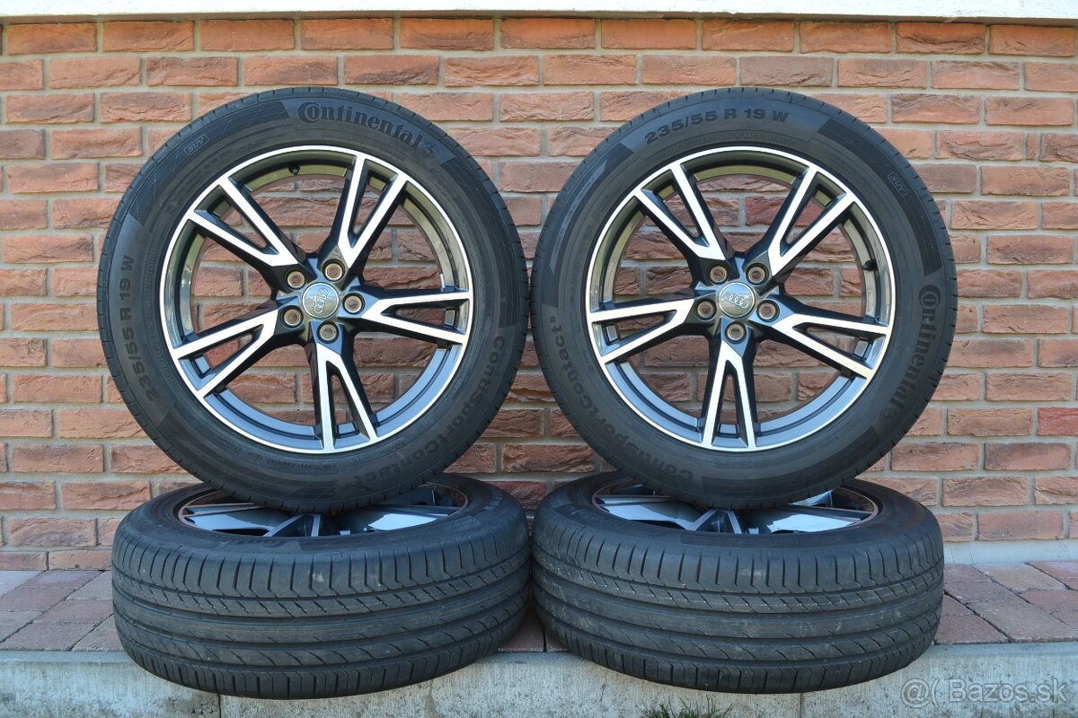 5x112 R19 Letna sada Org. Audi Q5/SQ5 + 235/55 R19 Cont.