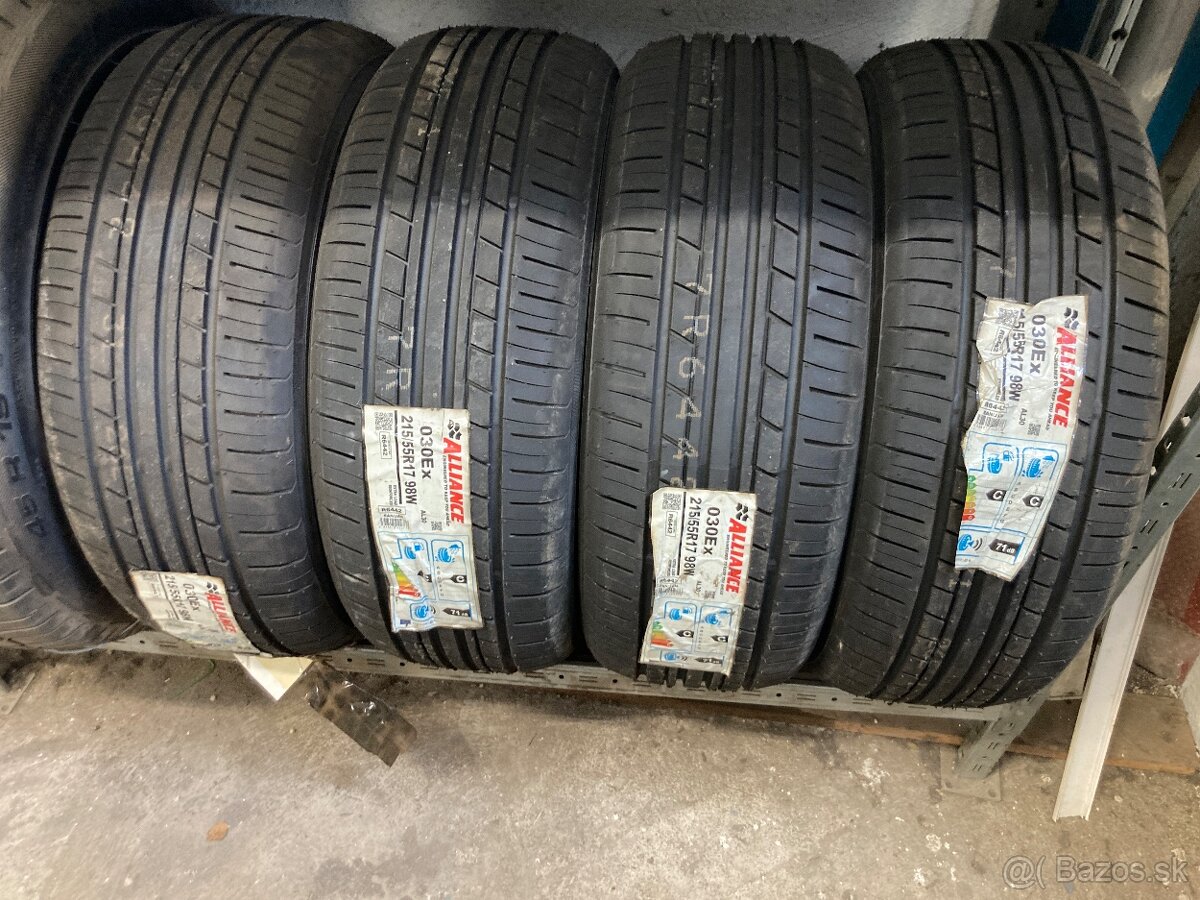 Alliance letné 215/55R17 - 4ks nové