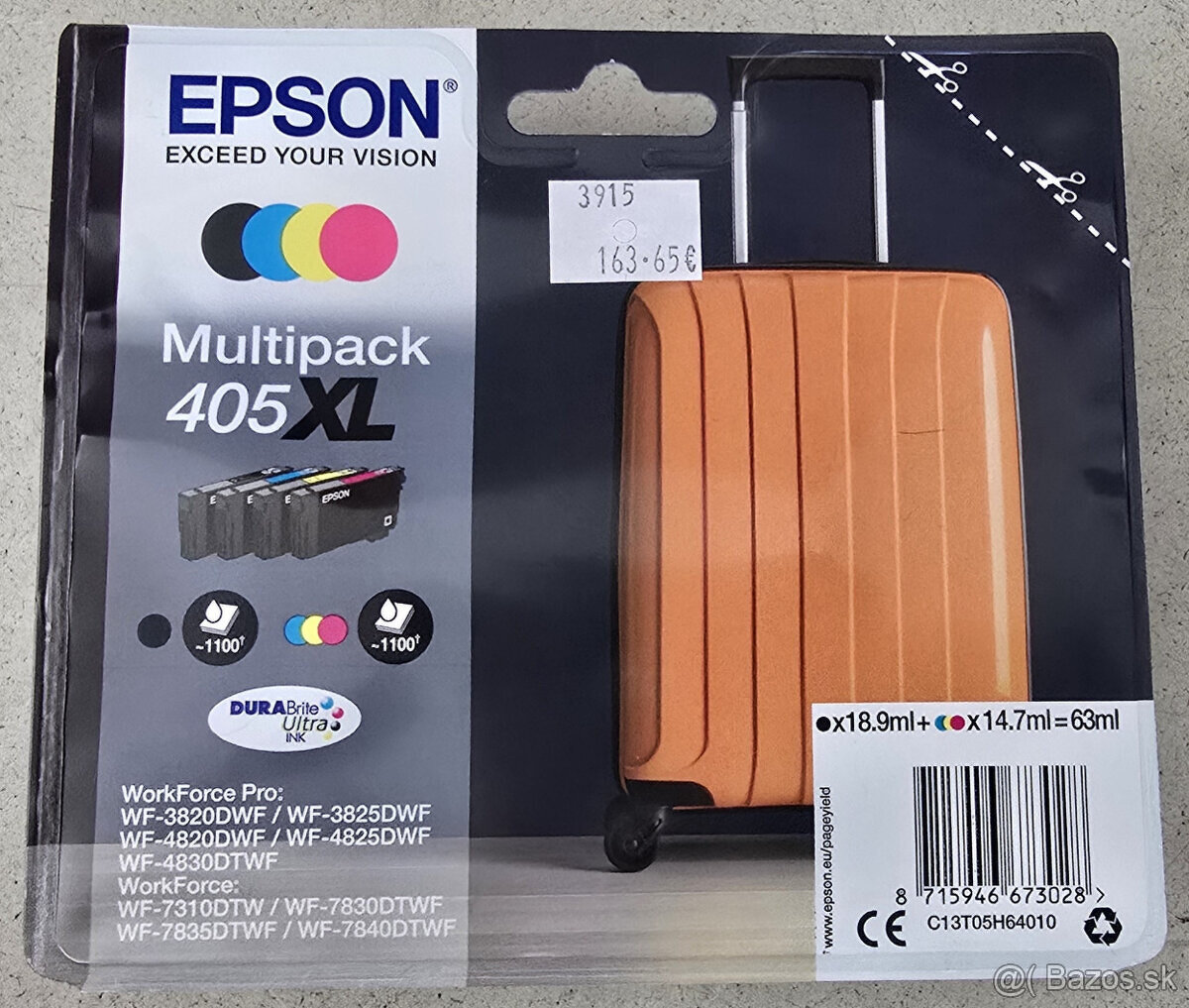 Epson Multipack 4 Colours 405XL DURABrite Ultra Ink