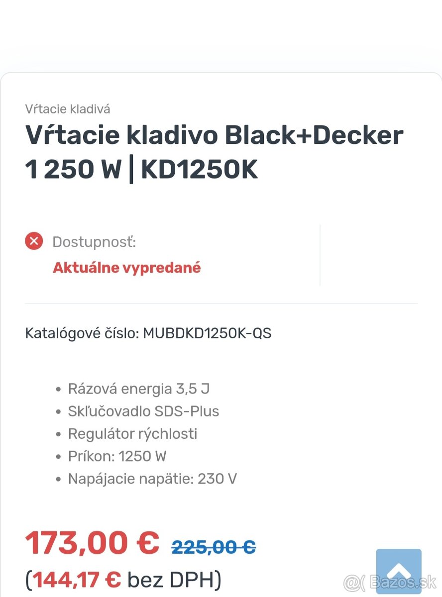 príklepová vŕtačka a búracie kladivo 50 €