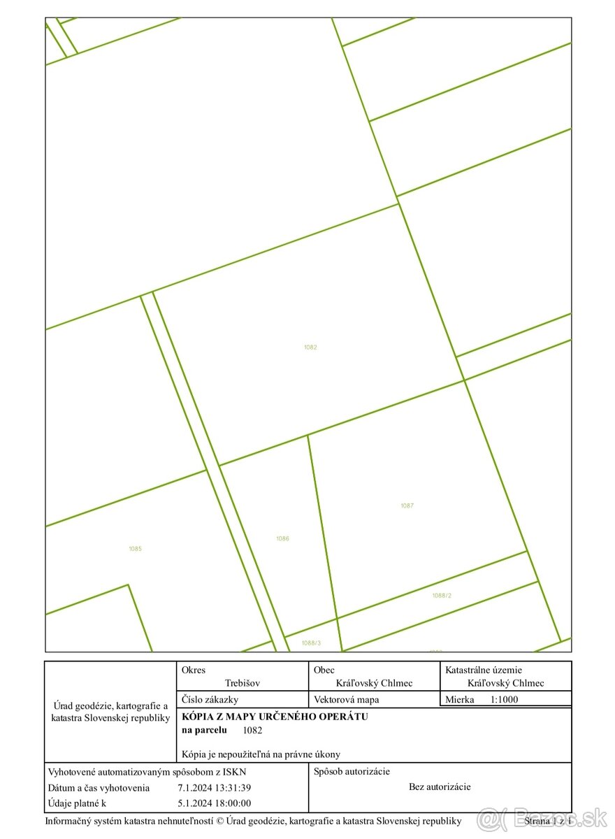 Orná pôda - k.u. Kráľovský Chlmec -8153,41 m2 -PREDAJ